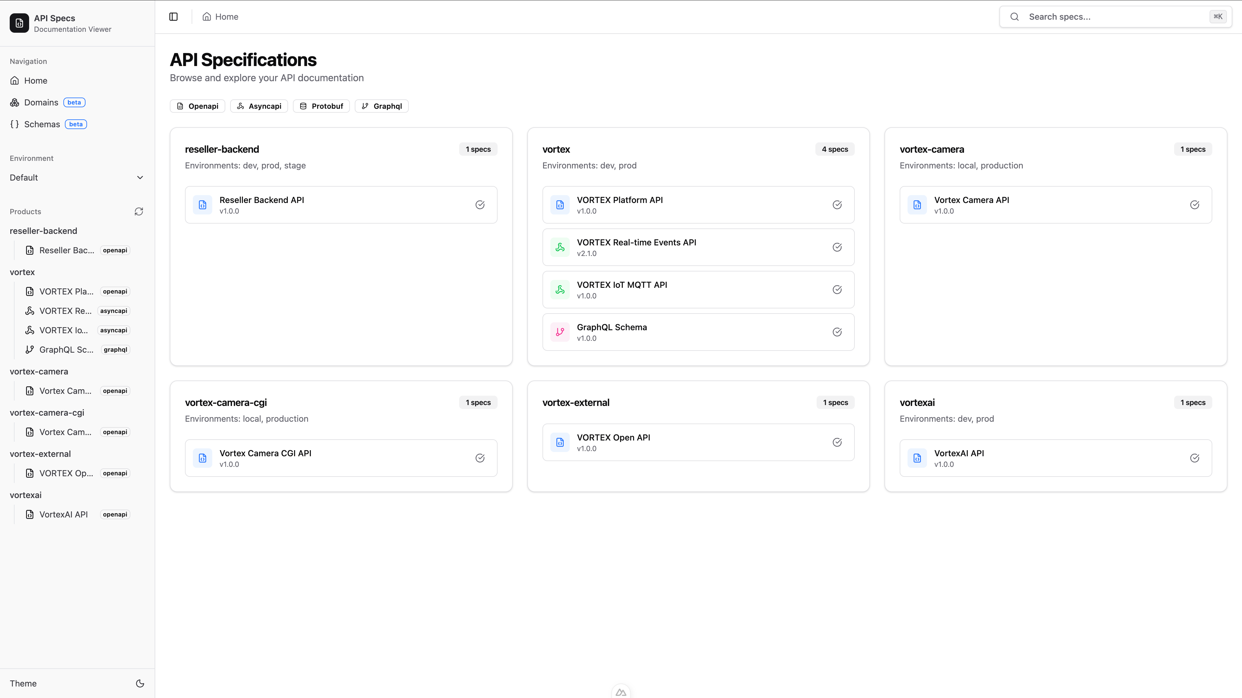 API Specs Documentation Viewer